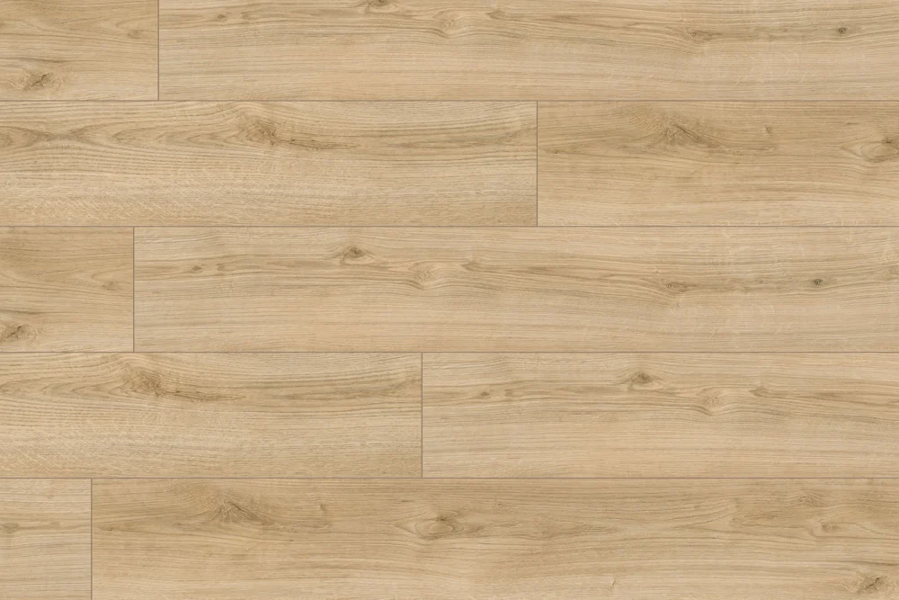 Crisp Dawn wood-look plank sample from Portercraft Bering Strait laminate.